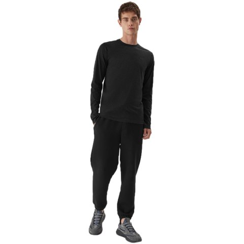 Koszulka męska longsleeve 4F M155 ciemny szary melanż 4FAW23TLONM155 23M Koszulka męska longsleeve 4F M155 ciemny szary melanż 4FAW23TLONM155 23M