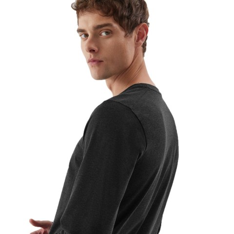 Koszulka męska longsleeve 4F M155 ciemny szary melanż 4FAW23TLONM155 23M Koszulka męska longsleeve 4F M155 ciemny szary melanż 4FAW23TLONM155 23M