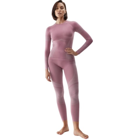 Legginsy termoaktywne damskie 4F F116 ciemny róż 4FAW23USEAF116 53S Legginsy termoaktywne damskie 4F F116 ciemny róż 4FAW23USEAF116 53S
