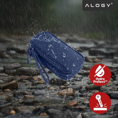 Etui Podróżne na Akcesoria, Organizer na Kable, Ładowarki, Telefon i Powerbank, Wielofunkcyjne i Kompaktowe 21 x 12,5 x 5 cm, Al