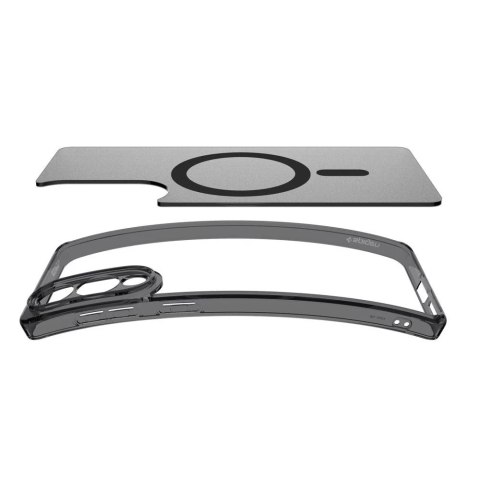 Etui Spigen Ultra Hybrid Mag z MagSafe na Samsung Galaxy S25 Edge - czarne półprzezroczyste