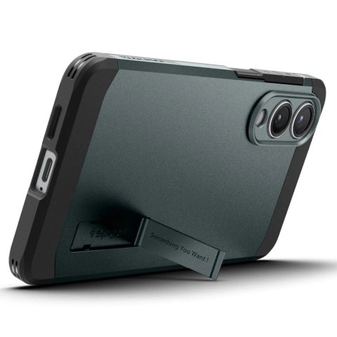 Etui do Samsung Galaxy S25 Edge Spigen Tough Armor Mag Zielono-Czarne