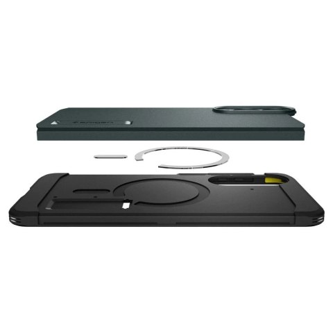 Etui do Samsung Galaxy S25 Edge Spigen Tough Armor Mag Zielono-Czarne