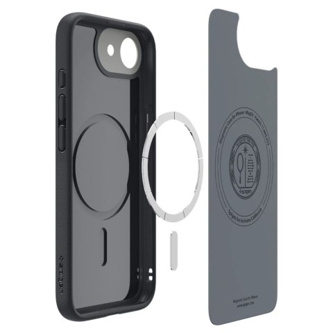 Etui do iPhone 16e Spigen Nano Pop Mag MagSafe Black Sesame