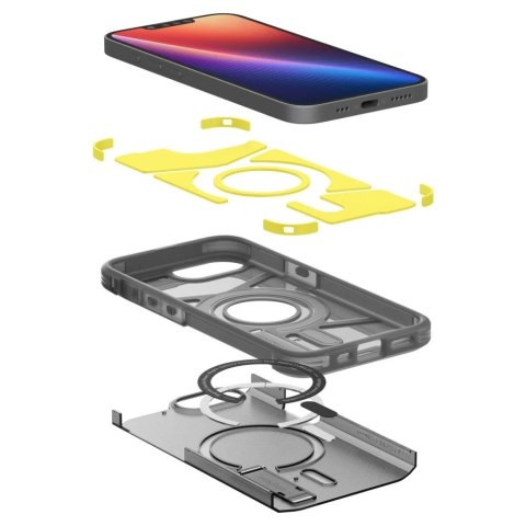 Etui do iPhone 16e Spigen Tough Armor Mag MagSafe Frost Black