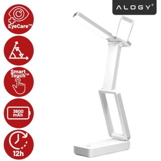 Lampa biurkowa LED 3600 mAh - regulacja natężenia i barwy światła, składana konstrukcja, zasilanie USB-C - Alogy LumiCharge Pro™