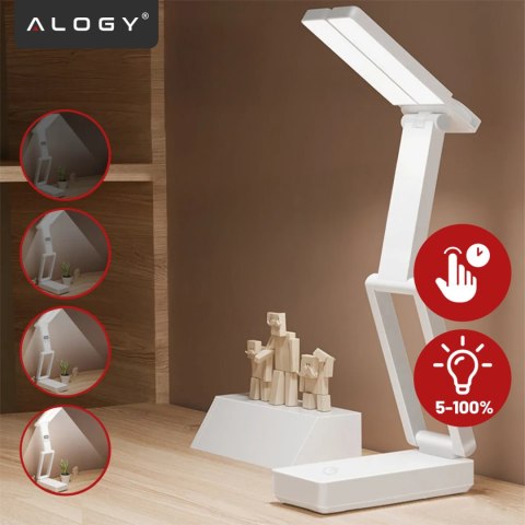 Lampa biurkowa LED 3600 mAh - regulacja natężenia i barwy światła, składana konstrukcja, zasilanie USB-C - Alogy LumiCharge Pro™