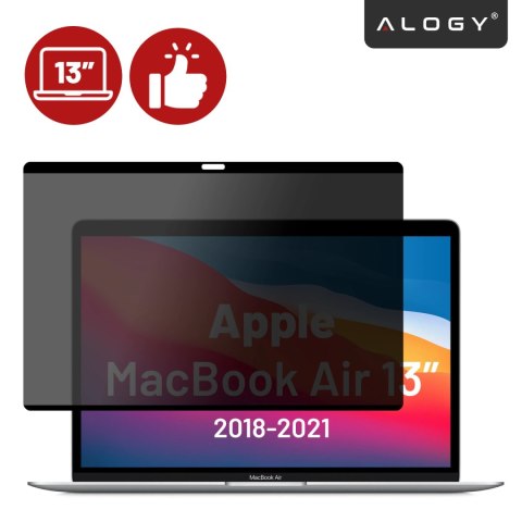 Magnetyczna folia prywatyzująca do MacBook Air 13" 2018-2021 - ochrona prywatności, łatwy montaż, pokrowiec do przechowywania, r