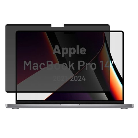 Magnetyczna folia prywatyzująca do Macbook Pro 14" 2021-2024 - ochrona prywatności, łatwy montaż, pokrowiec do przechowywania, r