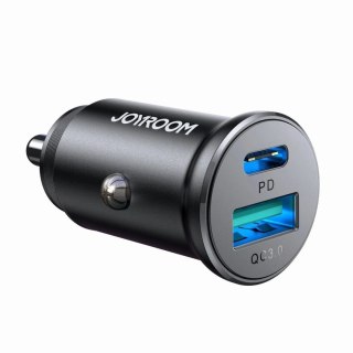 Mini ładowarka samochodowa Joyroom JR-CCN05 30 W USB-A & USB-C - czarna