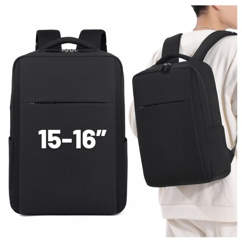 Plecak biznesowy na laptopa 15-16" - wodoodporny, odporny na wstrząsy, z kieszenią na butelkę i paskiem na walizkę - Alogy Urban