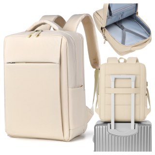 Plecak biznesowy na laptopa 15-16" - wodoodporny, odporny na wstrząsy, z kieszenią na butelkę i paskiem na walizkę - Alogy Urban