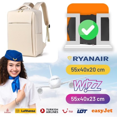 Plecak biznesowy na laptopa 15-16" - wodoodporny, odporny na wstrząsy, z kieszenią na butelkę i paskiem na walizkę - Alogy Urban