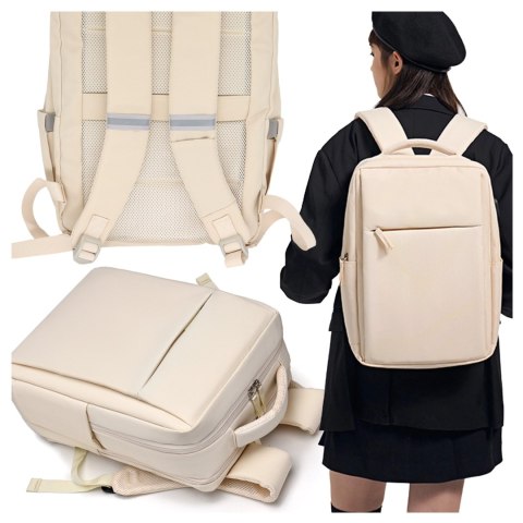 Plecak biznesowy na laptopa 15-16" - wodoodporny, odporny na wstrząsy, z kieszenią na butelkę i paskiem na walizkę - Alogy Urban