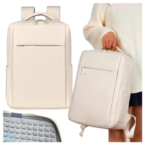 Plecak biznesowy na laptopa 15-16" - wodoodporny, odporny na wstrząsy, z kieszenią na butelkę i paskiem na walizkę - Alogy Urban