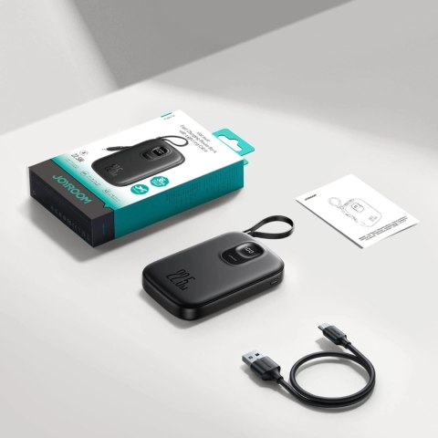 Powerbank Joyroom JR-PBF18 10000 mAh 22.5 W z kablem Lightning & USB-C - czarny