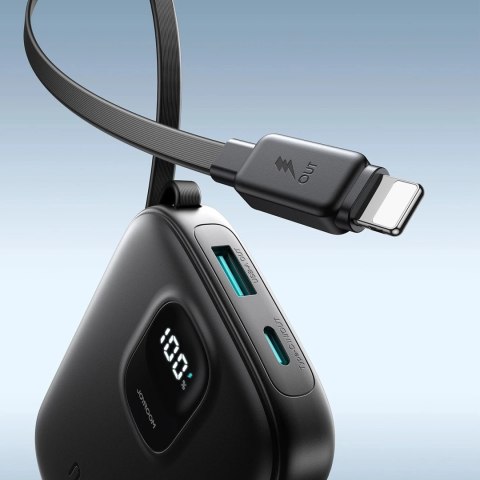 Powerbank Joyroom JR-PBF18 10000 mAh 22.5 W z kablem Lightning & USB-C - czarny