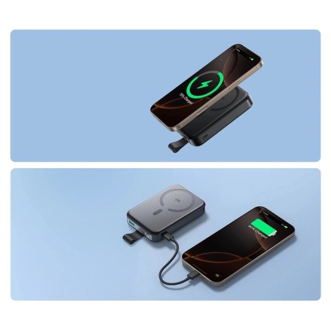 Powerbank Joyroom JR-PBM11 10000 mAh 22.5 W Qi2 MagSafe ze stojakiem - czarny