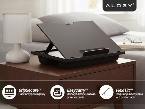 Składana Podstawka na Laptopa do 16 cali z Regulacją Kąta Nachylenia, Miękkimi Poduszkami i Antypoślizgową Powierzchnią, do Prac