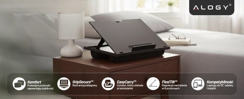 Składana Podstawka na Laptopa do 16 cali z Regulacją Kąta Nachylenia, Miękkimi Poduszkami i Antypoślizgową Powierzchnią, do Prac