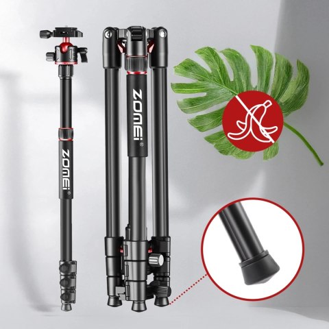Statyw Profesjonalny 2w1 - Tripod i Monopod do Aparatu i Kamery, Składany z Regulowaną Wysokością i Głowicą Kulową 360°, Stabiln