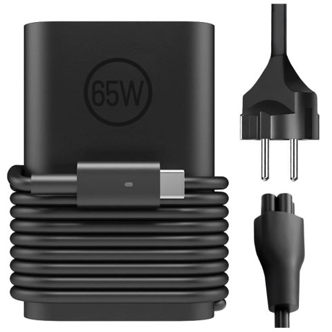 Zasilacz USB-C 65W PD do Laptopów HP Lenovo Asus Apple, Szybkie Ładowanie 20V 3.25A, Długi Kabel 2.8m, Kompaktowy i Wydajny, Alo