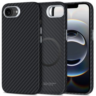 Etui MagSafe Tech-Protect Ion Carbon iPhone 16e Czarny/Srebrny
