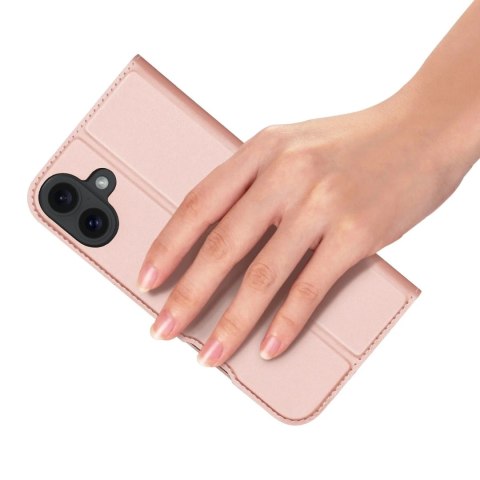 Etui Ochronne do iPhone 16 Dux Ducis Skin Pro Różowe z Klapką