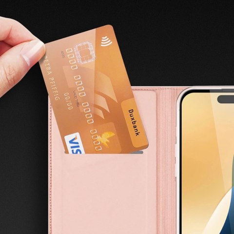 Etui Ochronne do iPhone 16 Dux Ducis Skin Pro Różowe z Klapką