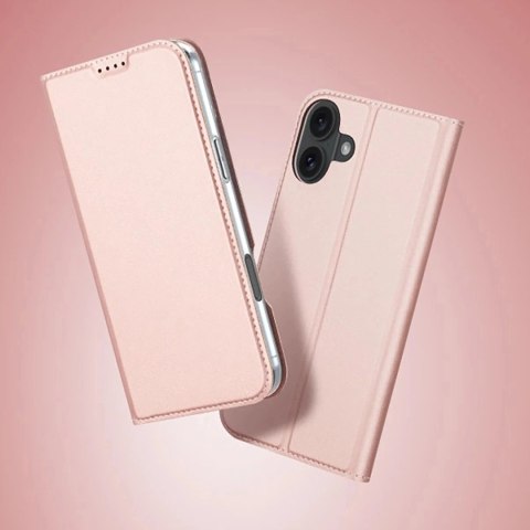 Etui Ochronne do iPhone 16 Dux Ducis Skin Pro Różowe z Klapką