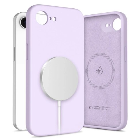Etui Tech-Protect Liquid Silicone MagSafe iPhone 16e Mauve