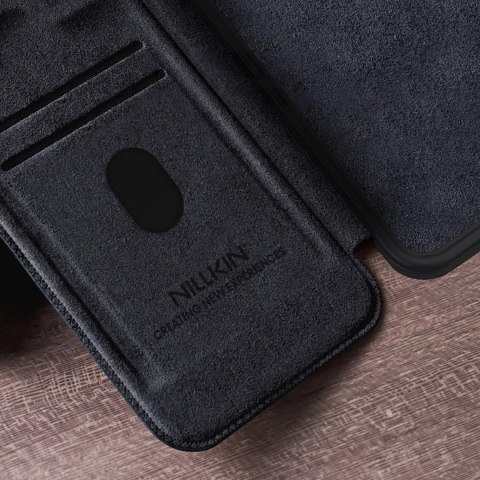 Etui do Samsung Galaxy S25+ Nillkin Qin Pro Czarny z Klapką