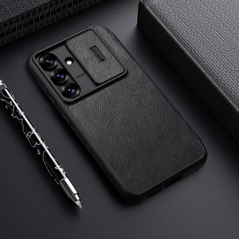 Etui do Samsung Galaxy S25+ Nillkin Qin Pro Czarny z Klapką