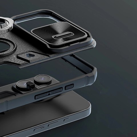 Etui do iPhone 15 Pro Max Nillkin CamShield Armor Czarny Pancerne