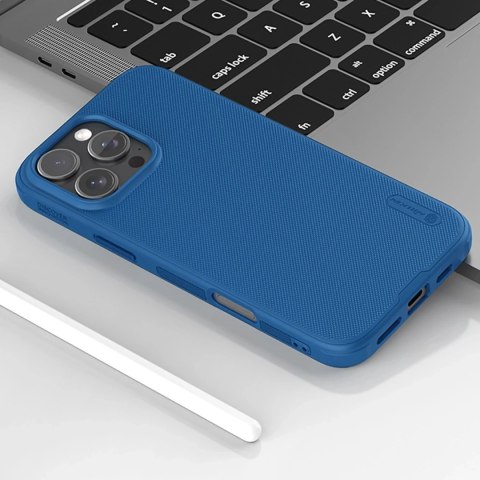 Etui do iPhone 16 Pro Nillkin Magnetic Frosted Shield Niebieskie