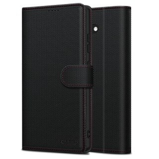 Etui do iPhone 16e Tech-Protect Wallet RS Czarny Czerwone Obszycie