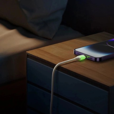 Kabel Joyroom S-A53 30W USB-C - Lightning 1,2m Beżowy Fluorescencyjny