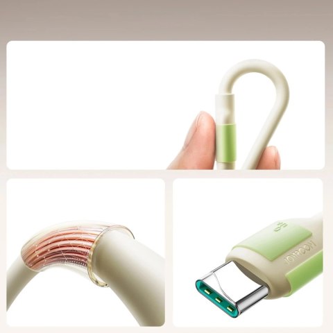 Kabel Joyroom S-A53 3A USB-A - USB-C 1,2m Beżowy Fluorescencyjny