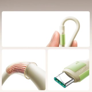 Kabel Joyroom S-A53 3A USB-A - USB-C 2m Beżowy Fluorescencyjny