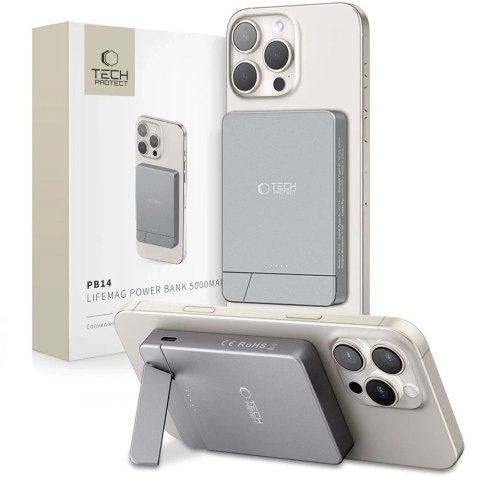 Powerbank MagSafe Tech-Protect PB14 5000mAh Pop-up Space Grey