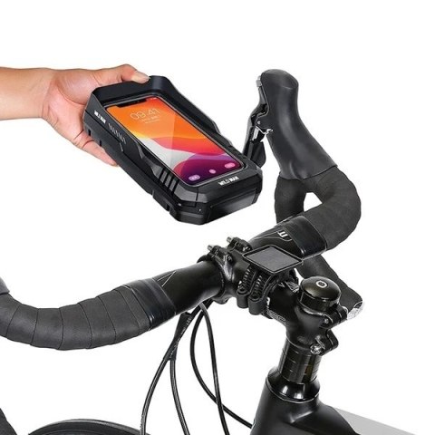 Torba Rowerowa Na Kierownicę Wildman FK4 Wodoodporna Na Telefon Czarna