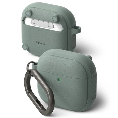 Etui do Apple AirPods 4 Ringke Onyx MagSafe Sage Green + Karabińczyk