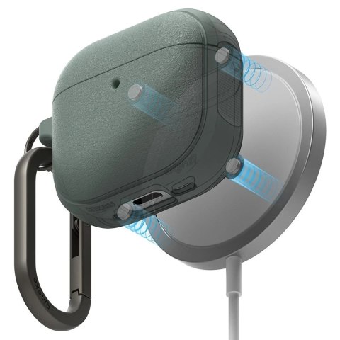 Etui do Apple AirPods 4 Ringke Onyx MagSafe Sage Green + Karabińczyk