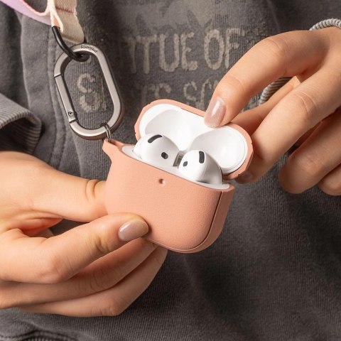 Etui do Apple AirPods 4 Ringke Onyx MagSafe Warm Grey + Karabińczyk