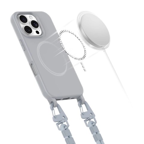 Etui do iPhone 16 Pro Max Tech-Protect Magnecklace MagSafe Grey