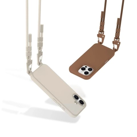 Etui do iPhone 16 Pro Max Tech-Protect Magnecklace MagSafe Latte