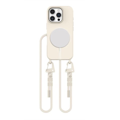 Etui do iPhone 16 Pro Max Tech-Protect Magnecklace MagSafe Latte