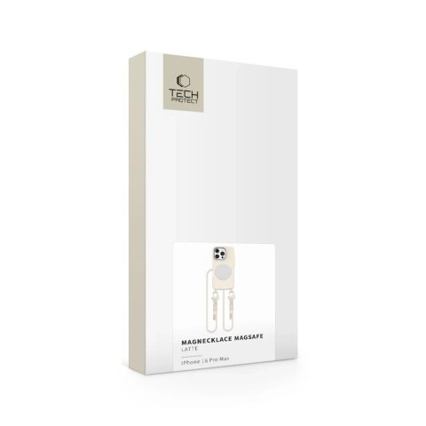 Etui do iPhone 16 Pro Max Tech-Protect Magnecklace MagSafe Latte