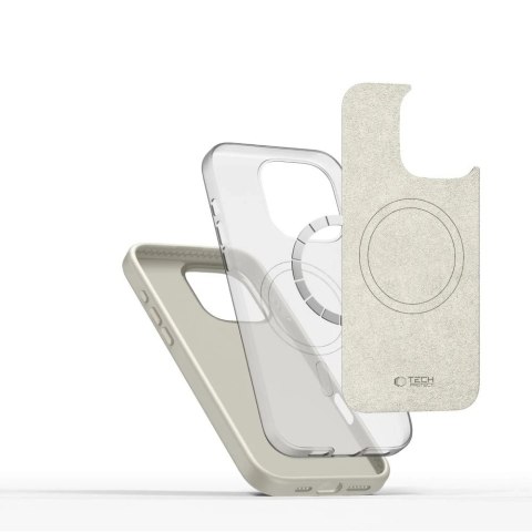 Etui do iPhone 16 Pro Tech-Protect Silicone Pure MagSafe Latte