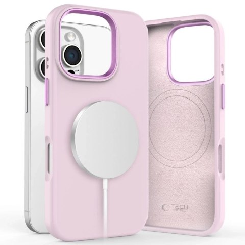Etui do iPhone 16 Pro Tech-Protect Silicone Pure MagSafe Pink Pearl